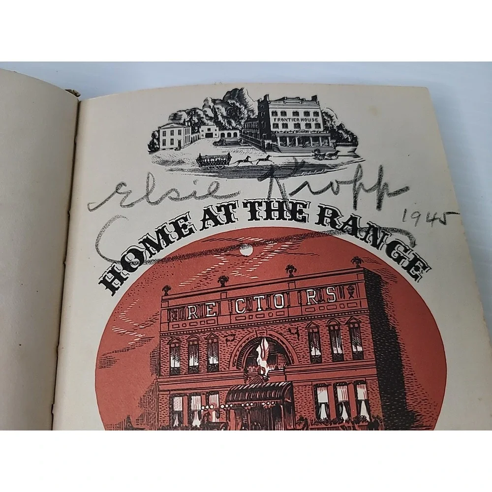 1939 First Print George Rector Home at the Range Vintage‎ Cookbook SIGNED 1945